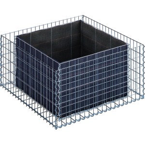 Eckiges Gabiona Gabionen-Hochbeet, 100x50x100 cm, Maschenweite 5x10 cm. Ideal für Garten & Terrasse.