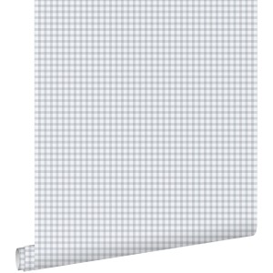 ESTAhome Tapete Karomuster Blau 50 x 900 cm