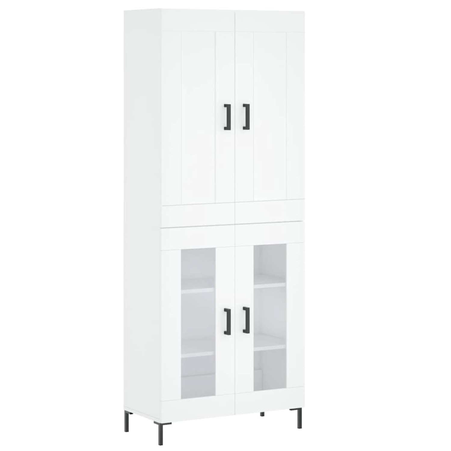 vidaXL Highboard Weiß 69,5x34x180 cm Holzwerkstoff 3199617 günstig online kaufen