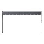 Graue Juskys Klemmmarkise Kapstadt 350x120 cm für Balkon und Terrasse.