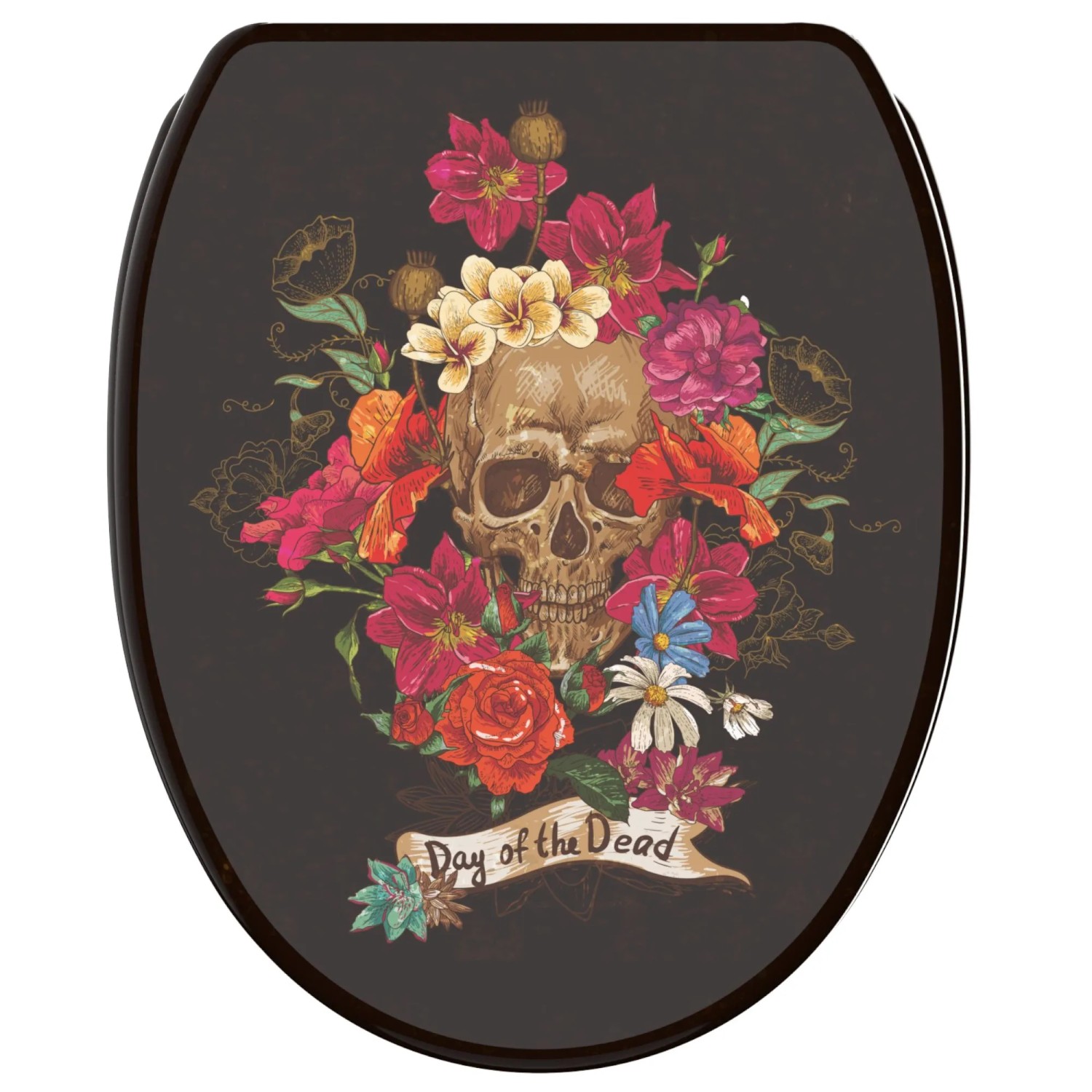 SANILO WC Sitz mit Absenkautomatik Top Fix Day of the Dead