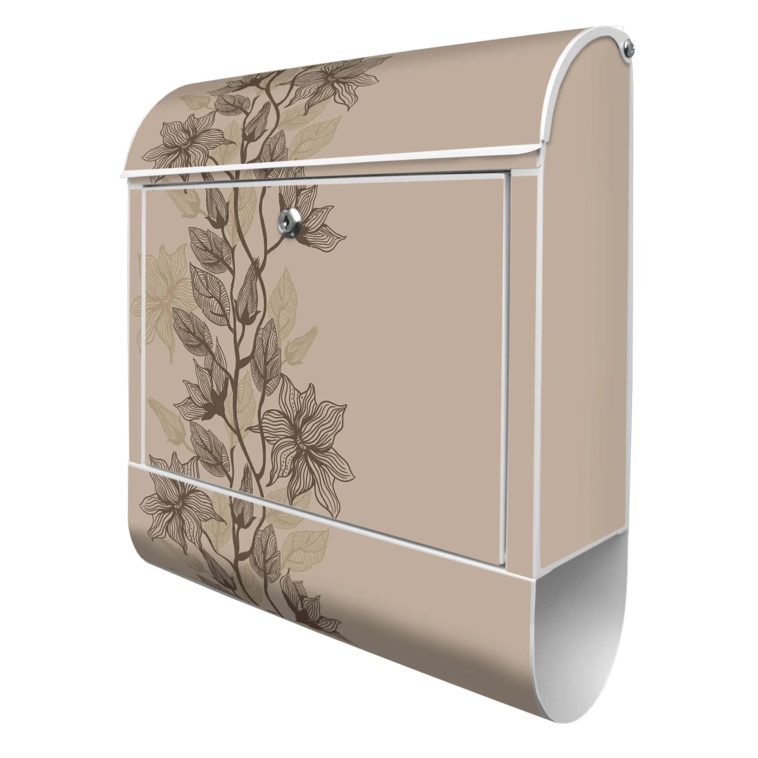 Banjado Design Briefkasten Weiß Pulverbeschichtet 39x47x14cm 2 Schlüssel Mi günstig online kaufen