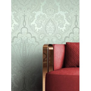 Newroom Vliestapete Sarita Green Leicht Glänzend Barock FSC®