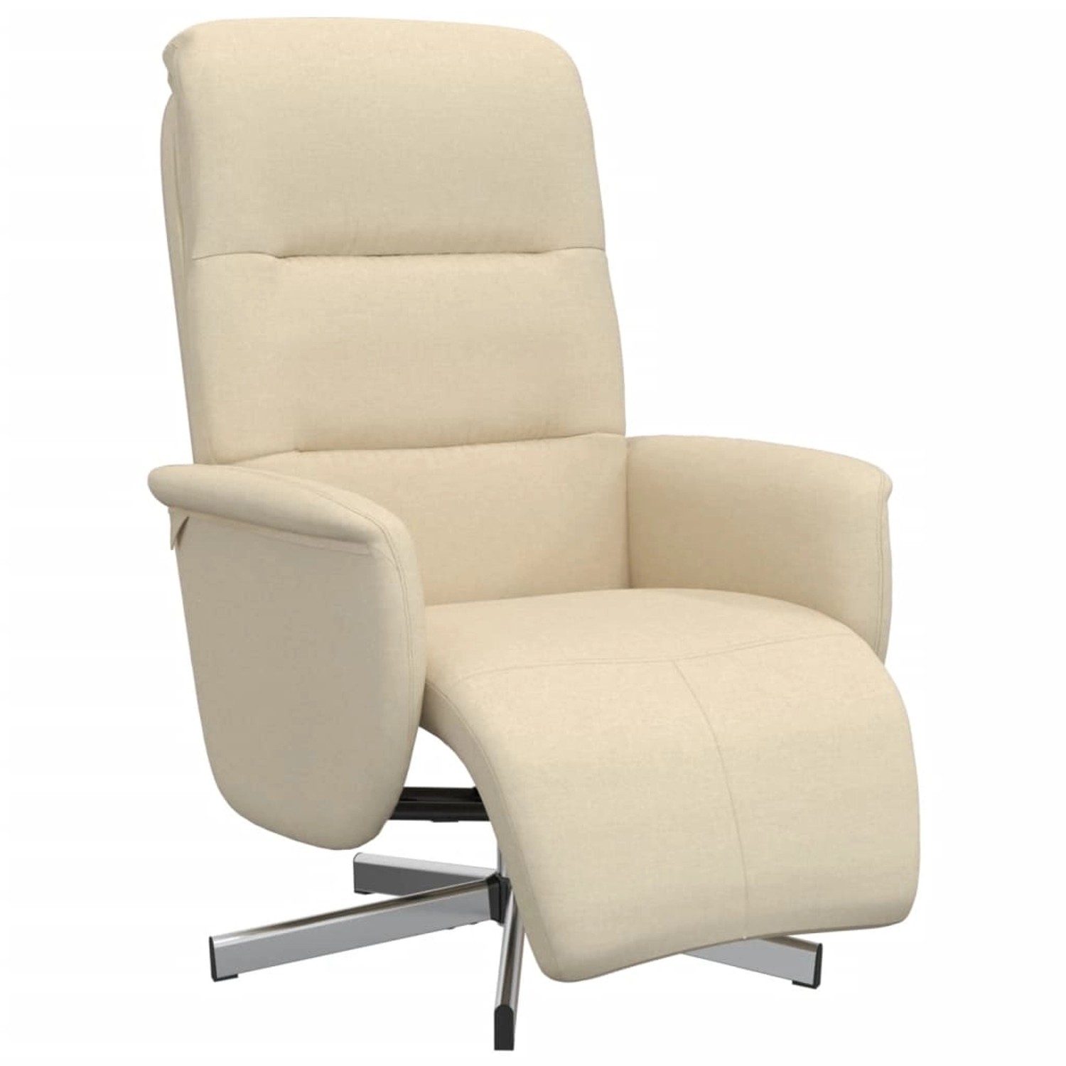 vidaXL Relaxsessel mit Fußhocker Creme Stoff 356567 günstig online kaufen