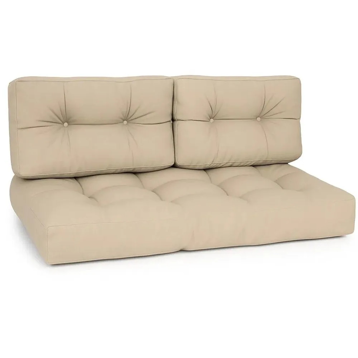 Beautissu ECO Style Palettenkissen Sitz 120x80x15cm Natur + Rücken 2tlg