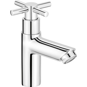 baliv Kaltwasserventil KV-5130 Chrom, Waschtischarmatur mit Kreuzgriff.