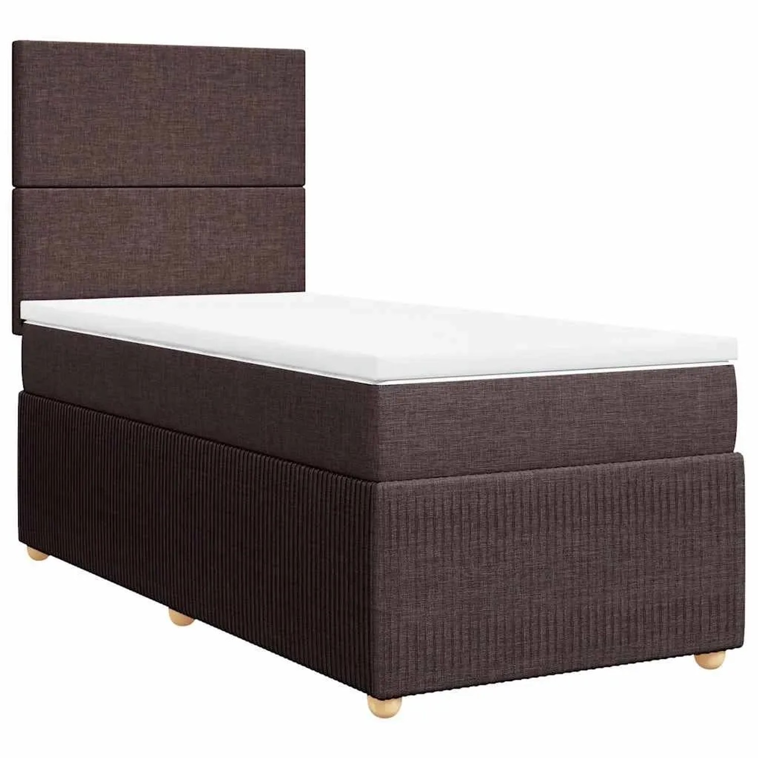 vidaXL Boxspringbett mit Matratze Dunkelbraun 90x200 cm Stoff 3294235 günstig online kaufen