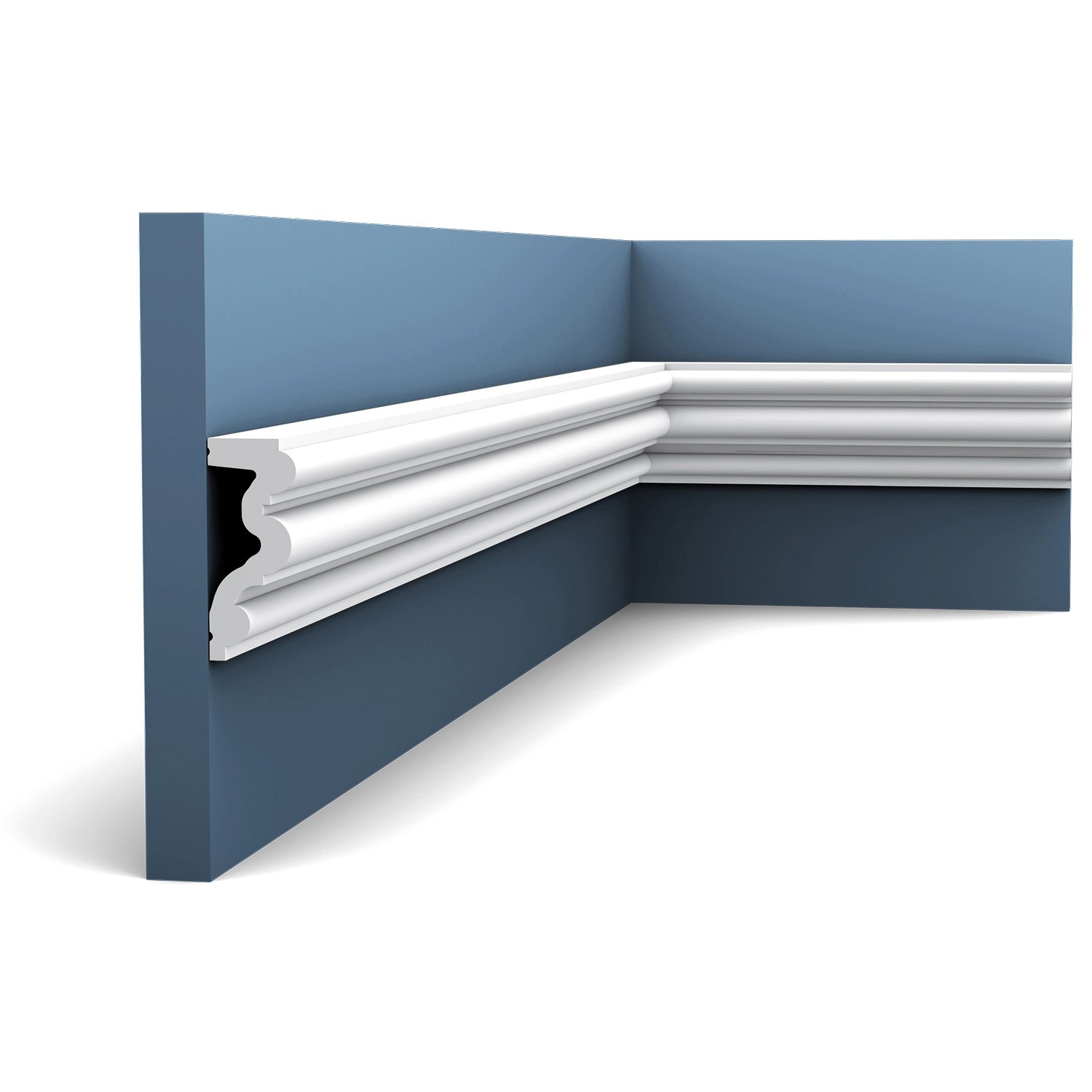 Thumbnail - ORAC DECOR P4025 LUXXUS AUTOIRE Wand- und Friesleiste Zierleiste Stuckleiste 2 m 200 cm x 3,4 cm x 8,3 cm Weiß