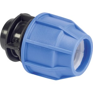 LUX-TOOLS Verbindungsstück für Schlauchanschluss, Ø 32 mm x 24,1 mm, blau und schwarz.