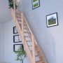 StarWood Treppe Samos Buche mit Edelstahlgeländer, ganze Stufen, für den Innenbereich.