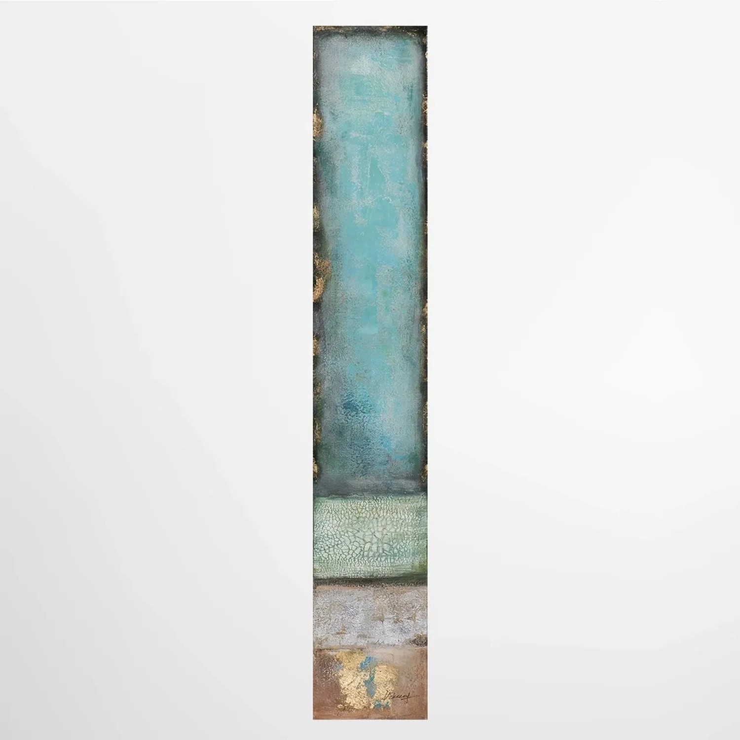 Art Universe Leinwandbild Schlanke Harmonie in Türkis 25 x 150 cm