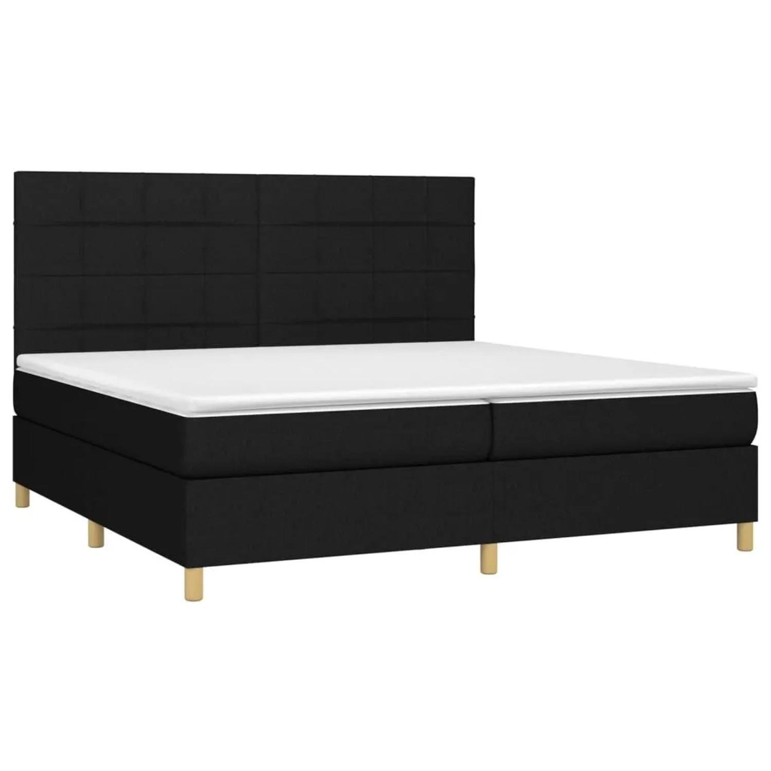 vidaXL Boxspringbett mit Matratze & LED Schwarz 200x200 cm Stoff 3135463 günstig online kaufen