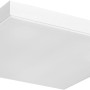 Weiße, rahmenlose Ledvance Smart+ WiFi Panelleuchte Planon, 45x45 cm, mit Glitzereffekt.
