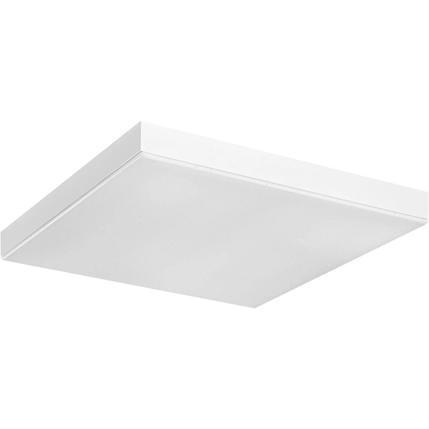 Weiße, rahmenlose Ledvance Smart+ WiFi Panelleuchte Planon, 45x45 cm, mit Glitzereffekt.