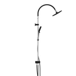 Schütte Überkopfbrause-Set Matao Rain, Chrom/Schwarz matt, mit Wellness-Kopfbrause.