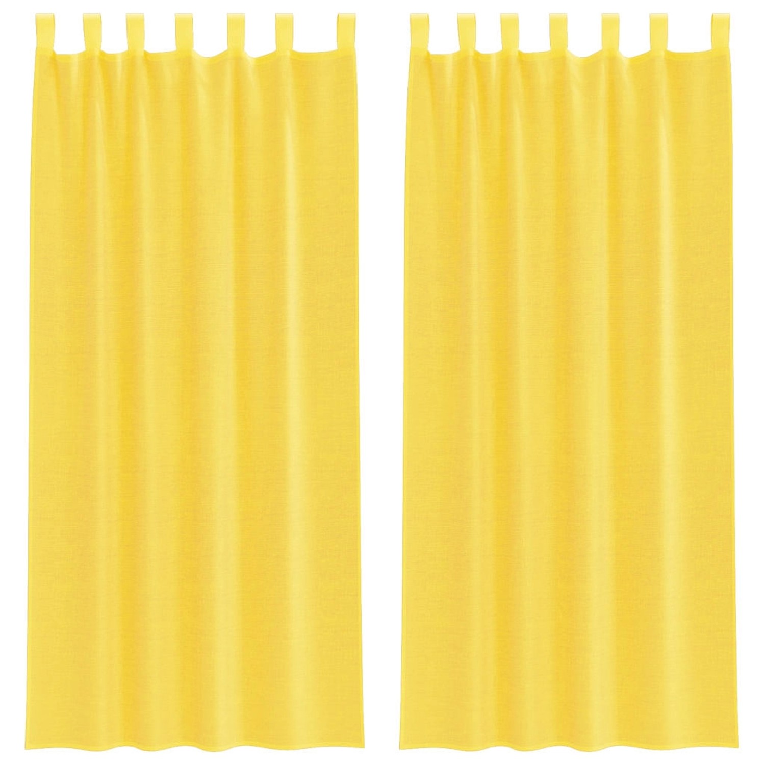 vidaXL Voile Vorhänge mit Stangentaschen 2 Stk Gelb 4102229 günstig online kaufen