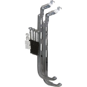 Sanitop-Wingenroth Befestigungssatz für Heizkörper ohne Laschen, 500 mm, verzinkt, inklusive Schrauben und Dübel.