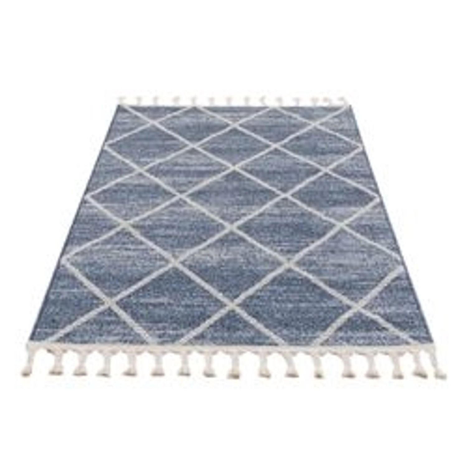 payé Teppich Frays 5 Flachflor 80x300 cm Blue günstig online kaufen
