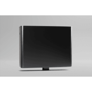 Schwarzer, matter Siamp Spülkasten Tosca mit Start-Stopp-Technik für Stand-WC.