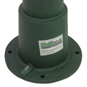 TRUTZHOLM Pumpenständer aus Gusseisen für Schwengelpumpe, klassisches Design, grüne Lackierung.