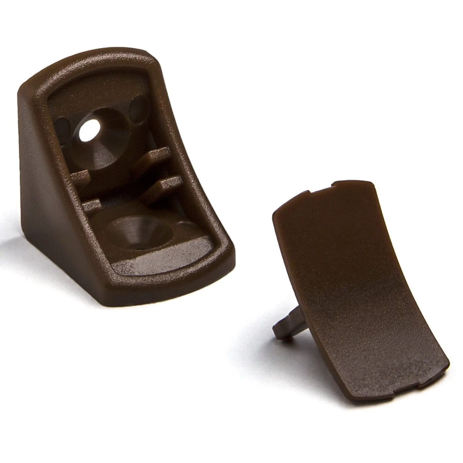 SOTECH 100 Stück Korpusverbinder 24 x 24 x 20 mm mit Abdeckkappe Hellbraun