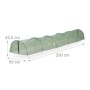 Relaxdays Pflanztunnel PVC und Stahl Grün Transparent Mit Reißverschluss 42,5 cm x 59 cm x 290 cm 530 g_4