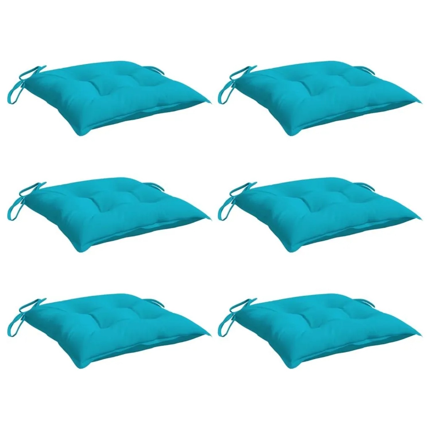 vidaXL Stuhlkissen 6 Stk Türkis 50x50x7 cm Oxford-Gewebe 361563