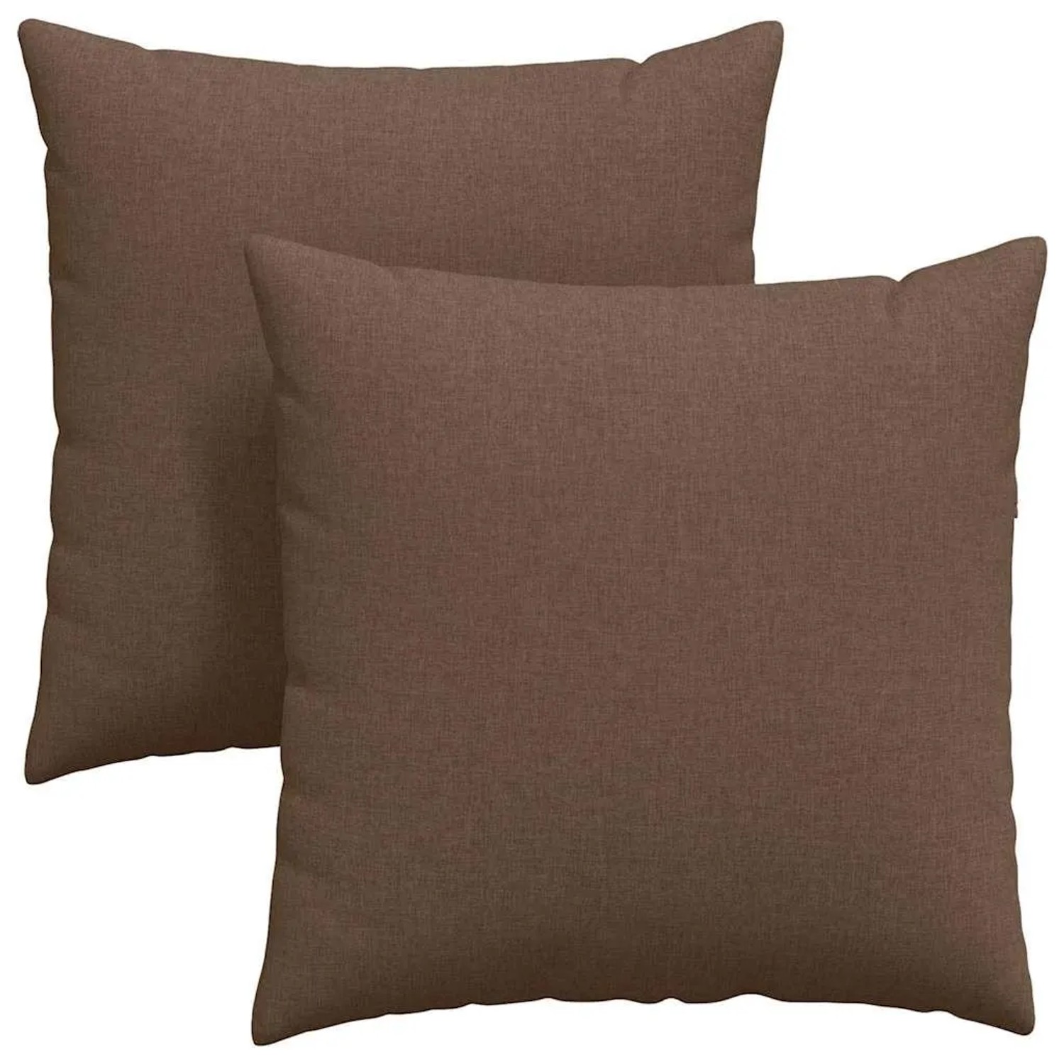 vidaXL Sofakissen 2 Stück Braun 60 x 60 cm Stoff 42014001