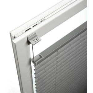 Grauer Schöner Wohnen Klebeträger für Plissees, einfache Montage ohne Bohren.