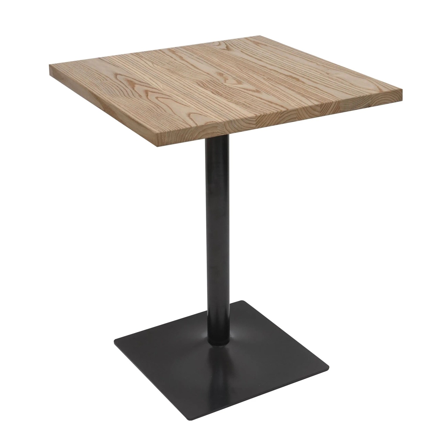 MCW Bistrotisch H10 Gastronomie Ulme Holz MVG-zertifiziert 76x60x60cm Hellbraun