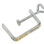 LUX Laubsägezwinge Classic, 65 mm Spannweite, verzinkter Stahl, mit Flügelschraube.