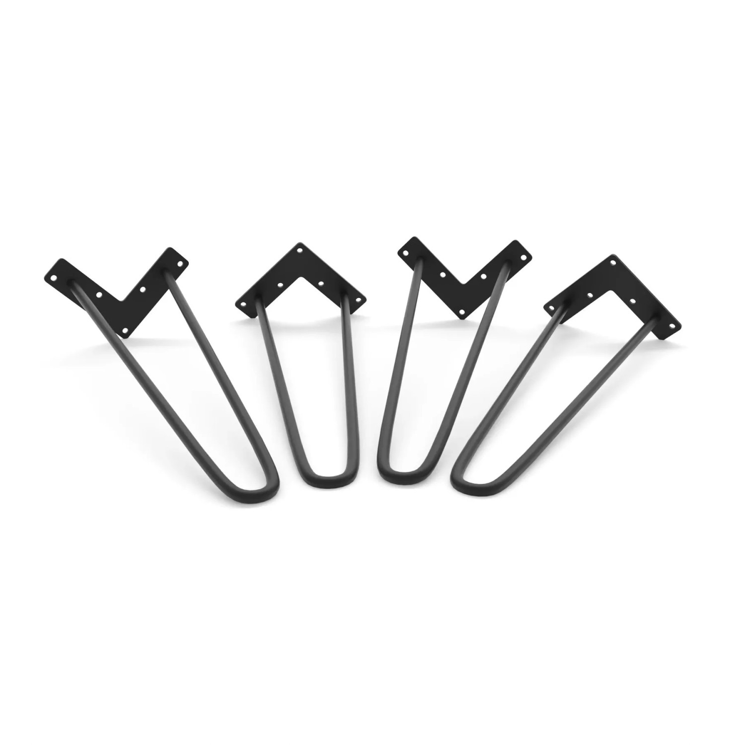 HEVVA Couchtischbeine NEAPEL 40 cm Hoch 4er Set Schwarz
