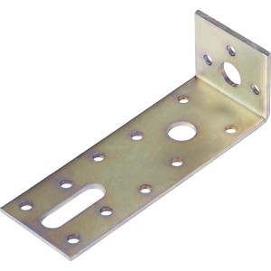 Verzinkter Winkelverbinder mit Langloch, 120x55x30mm, für Holzkonstruktionen.