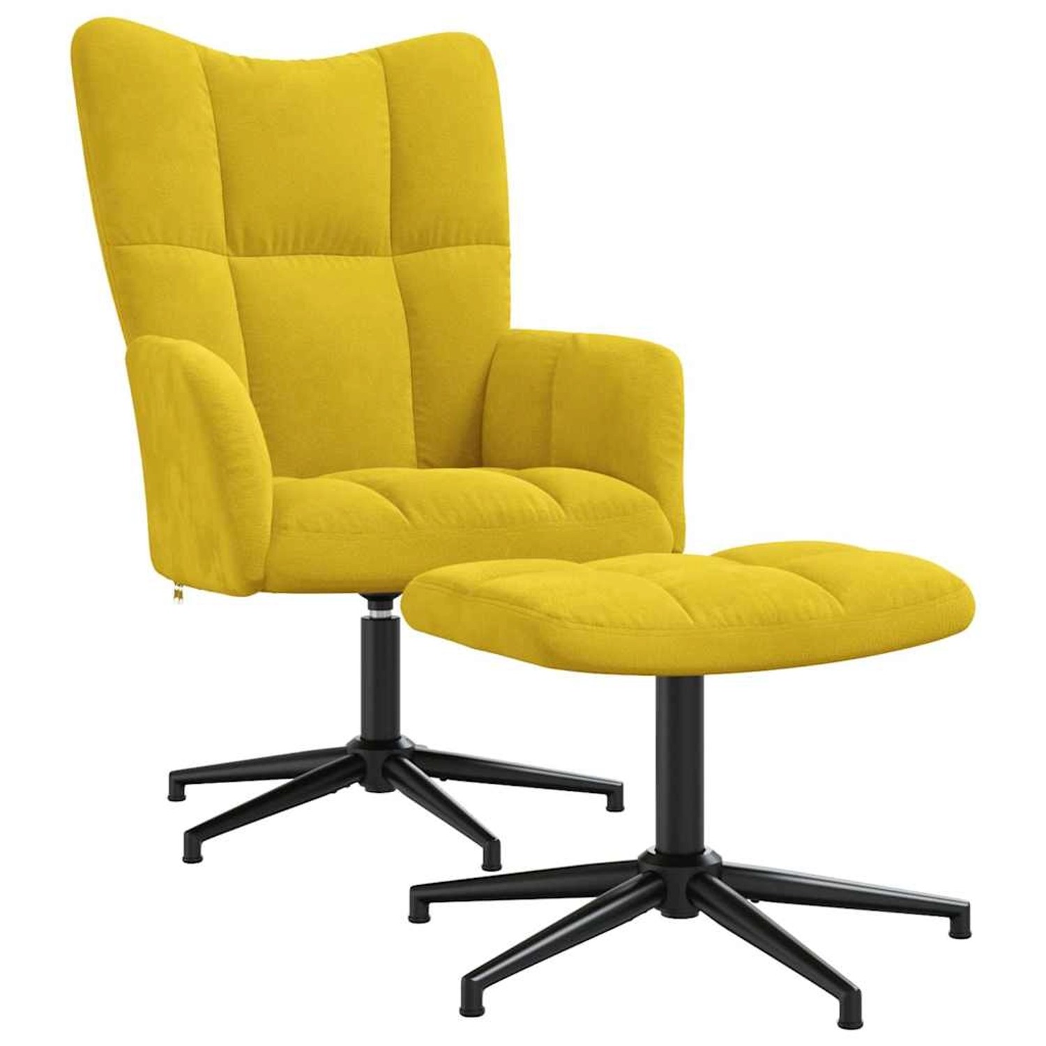 vidaXL Relaxsessel mit Hocker Senfgelb Samt 328113 günstig online kaufen