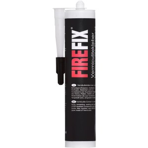Firefix Vermiculitekleber, 310ml Kartusche für Kamine & Öfen, hitzebeständig.