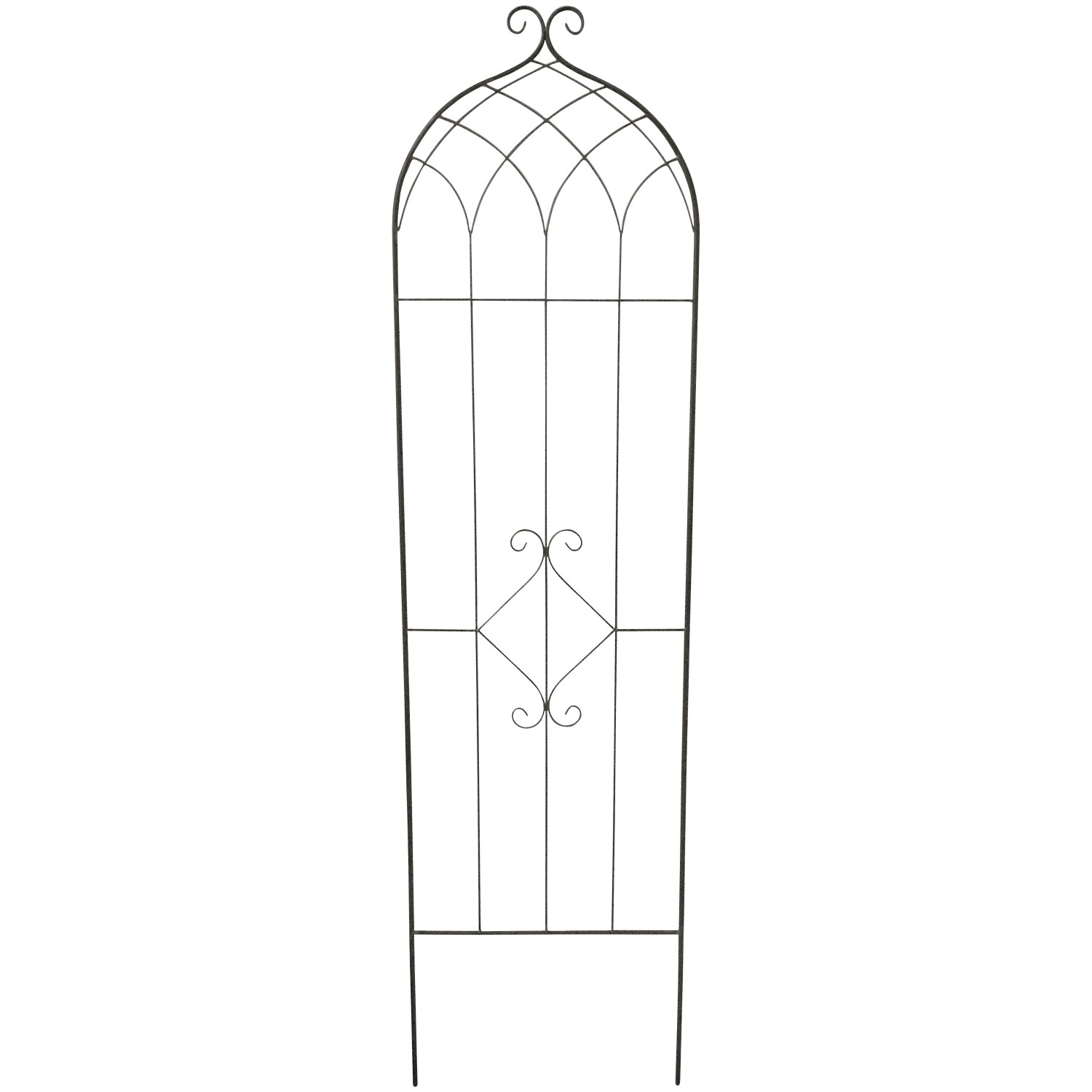 Rank-Spalier Bogen Ornament 180 cm x 48 cm x 1 cm Dunkelgrau