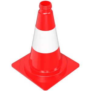 Schake Leitkegel, 320 mm, rot-weiß, für Absperrung und Markierung.