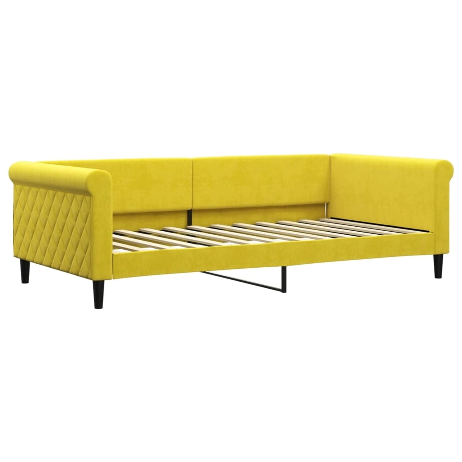 vidaXL Tagesbett Gelb 100x200 cm Samt1884797