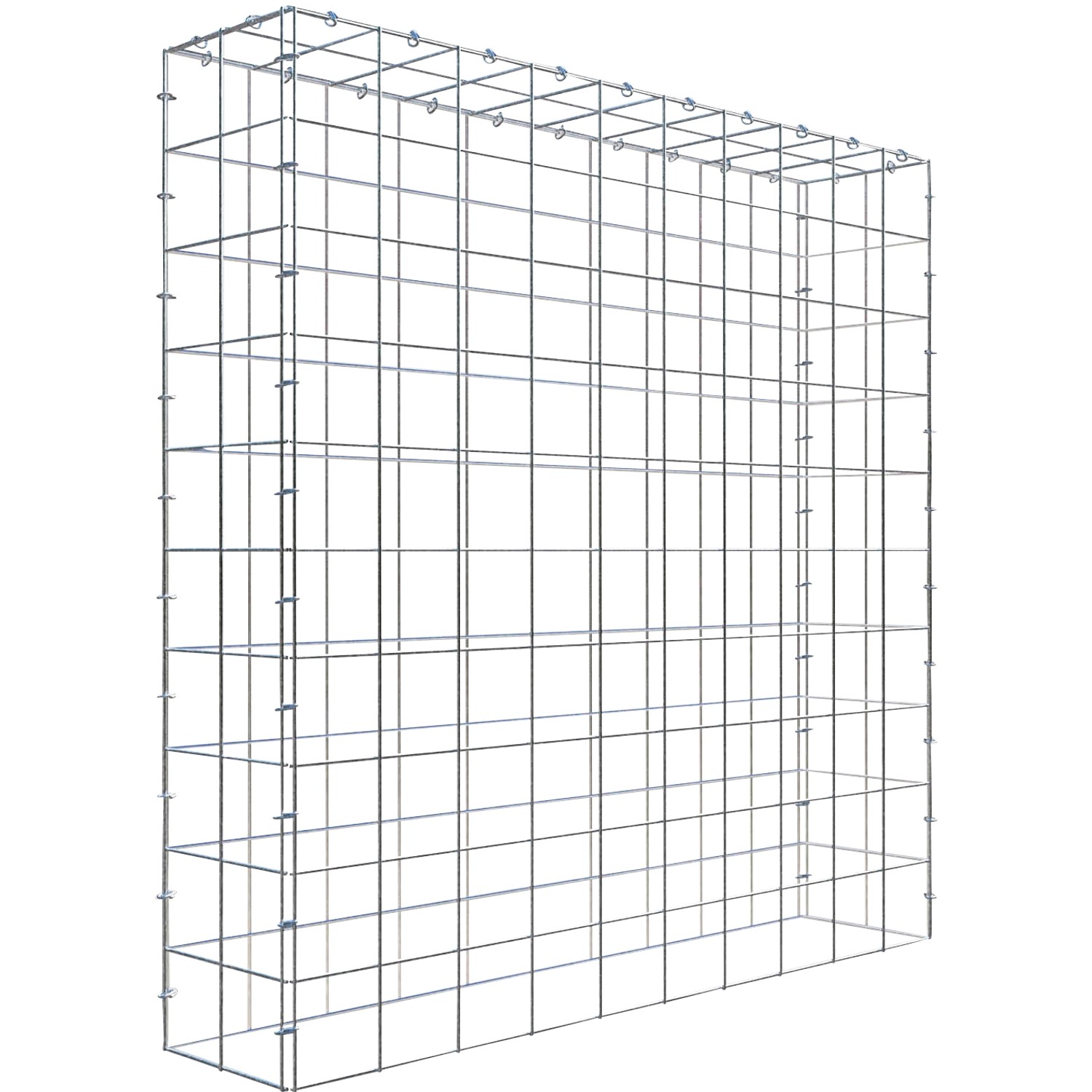 Thumbnail - Gabiona C-Ring-Gabione-Anbaukorb Typ 3 100 x 100 x 20 cm Maschenw 10 x 10 cm