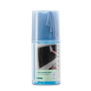 Hama Bildschirmreiniger Spray (200ml) mit blauem Mikrofasertuch für TV, Laptop und mehr.
