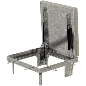 ACO Schachtabdeckung FI 2.0, verzinkter Stahl, 800x800 mm, mit Öffnungshilfe.