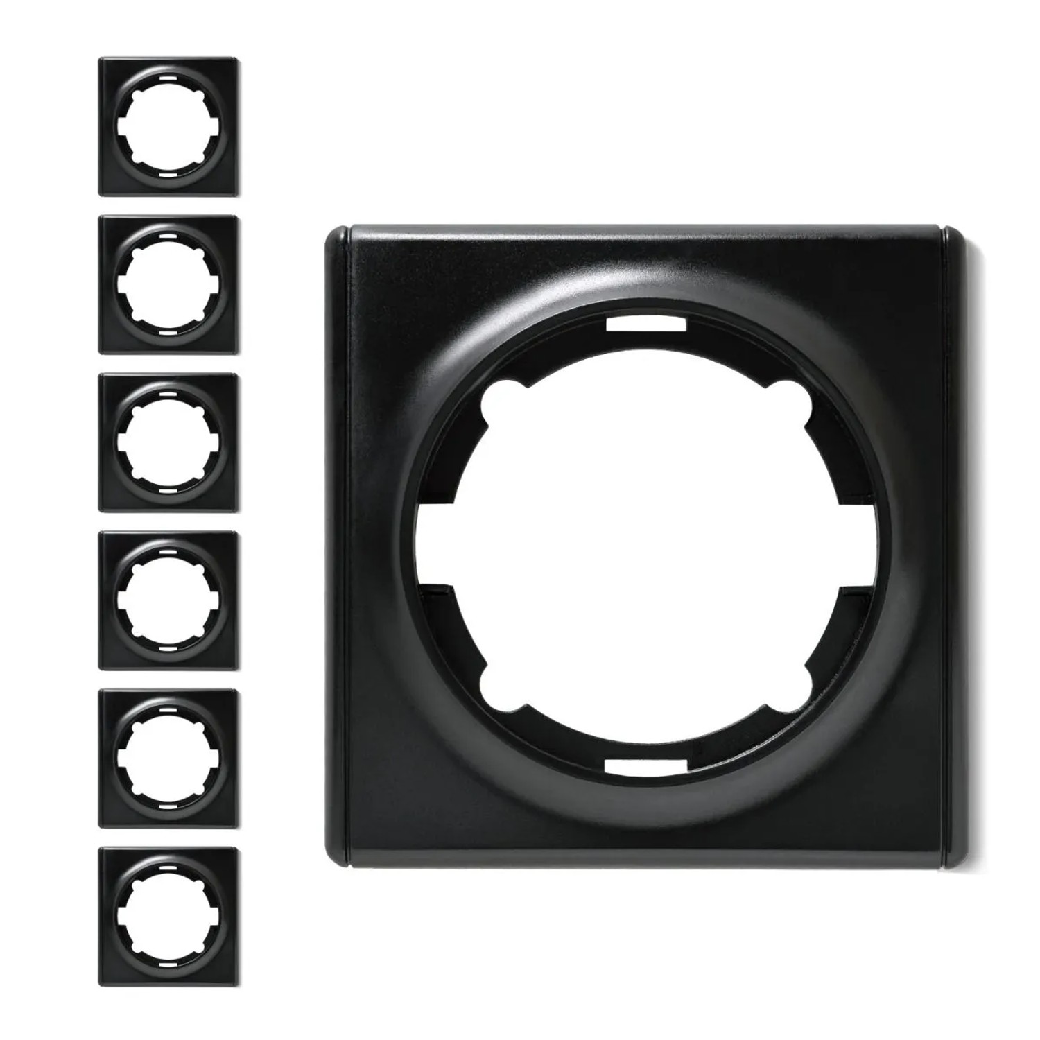 OneKeyElectro 7x Florence Abdeckrahmen Set Schwarz