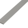 Silberne, eloxierte Aluminium Flachstange, 2x15x1000 mm.