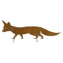 Rost Deko Reineke Fuchs: Dekorative Gartenfigur aus Metall im Edelrost-Look.