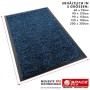 Blaue Floordirekt Space 205 Schmutzfangmatte. Rutschfeste Fußmatte mit TPE-Rücken, Velours-Oberfläche. In verschiedenen Größen.