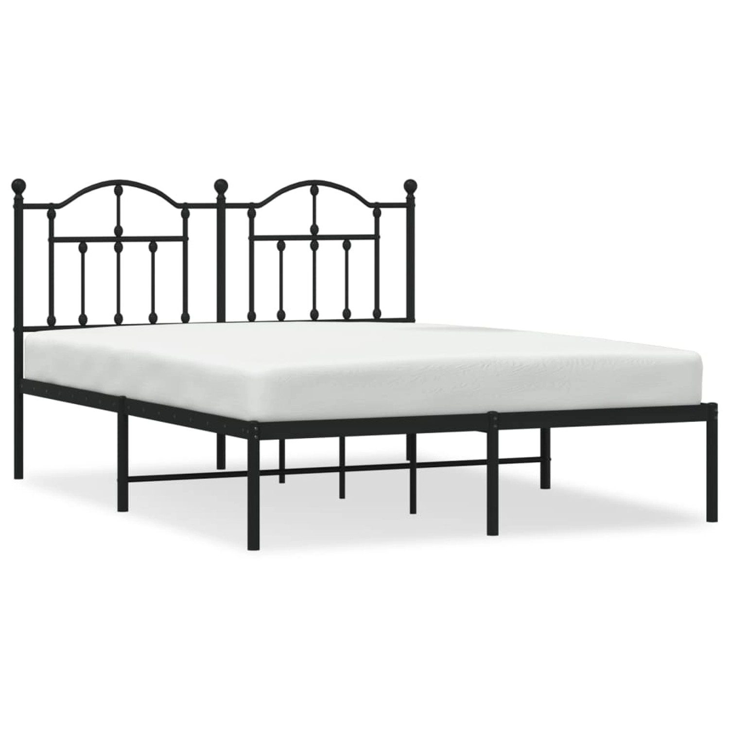 vidaXL Bettgestell mit Kopfteil Metall Schwarz 140x200 cm Modell 71846313 günstig online kaufen