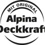 Logo von Alpinaweiß mit dem Schriftzug "Mit Original Alpina Deckkraft".