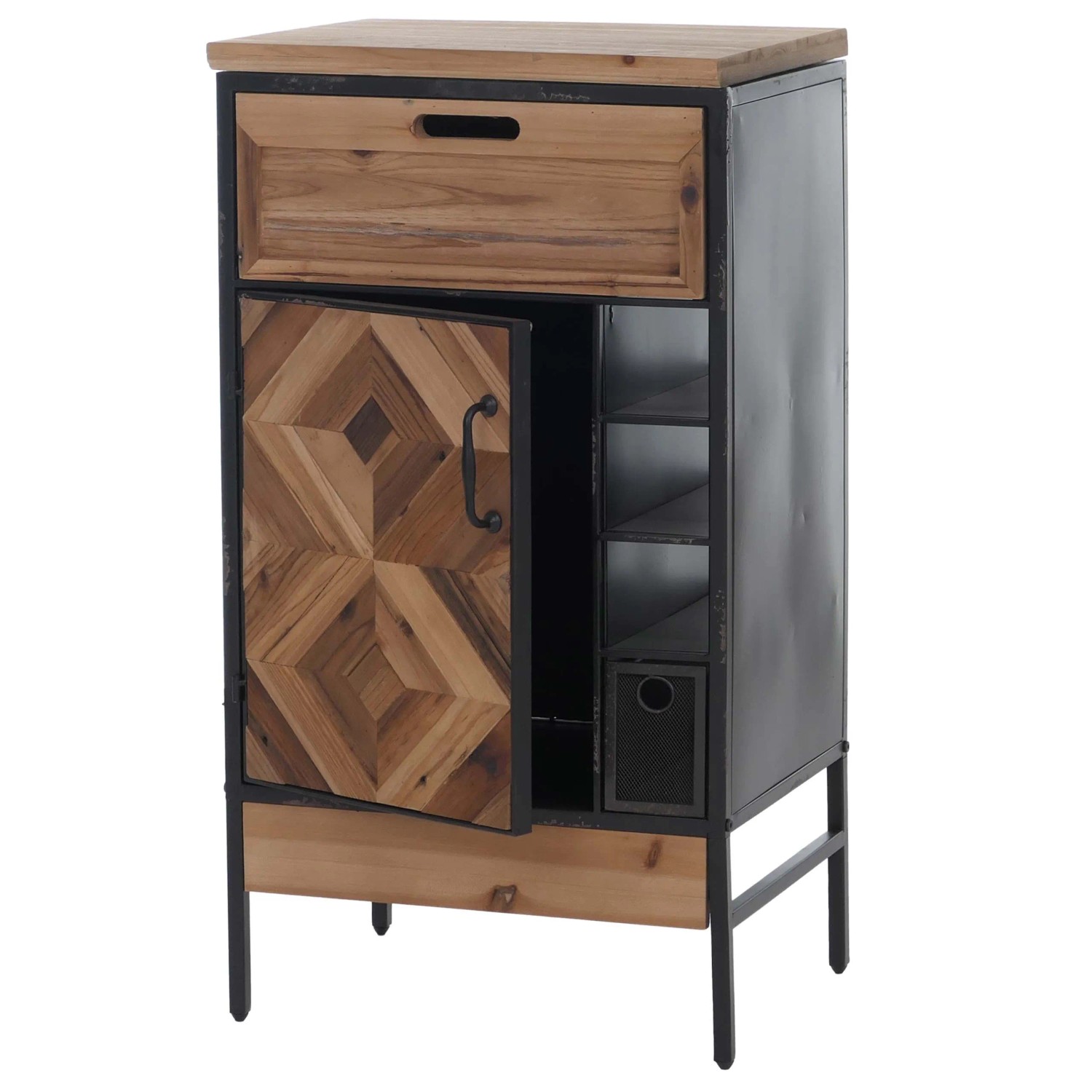 MCW Apothekerkommode Q77 Industrial Vintage/Shabby Holz Metall 85x45x35cm