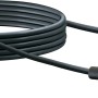 Schwarzes Schwaiger Lightning Sync- und Ladekabel, 2 m, mit USB-C und Lightning Anschluss.