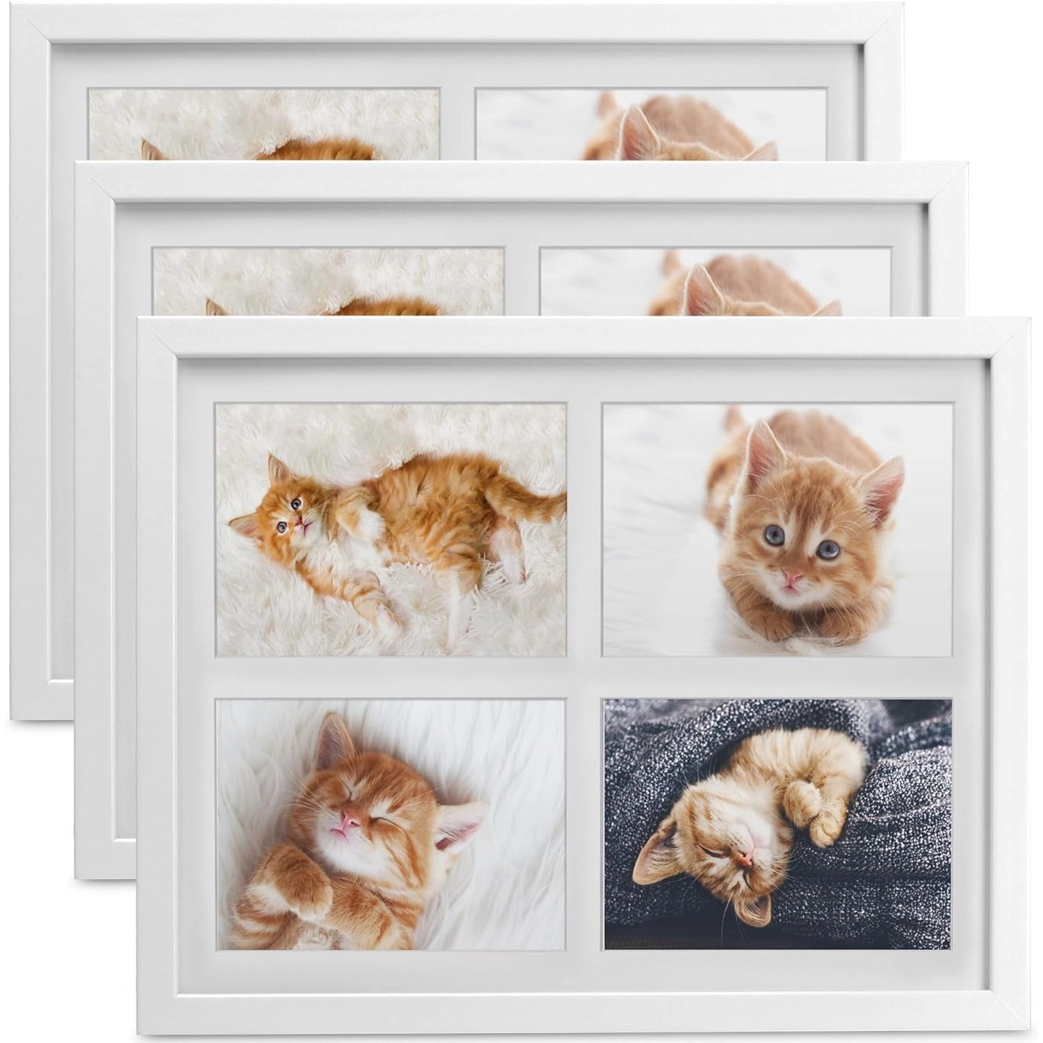 Bomoe Galeria Bilderrahmen 4 Bilder 10x15cm Weiß 3tlg günstig online kaufen